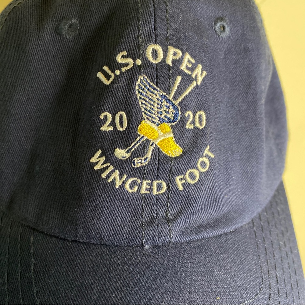US Open 2020 Winged Foot Cap Hat Adult Adjustable Blue 100% Cotton USGA Member